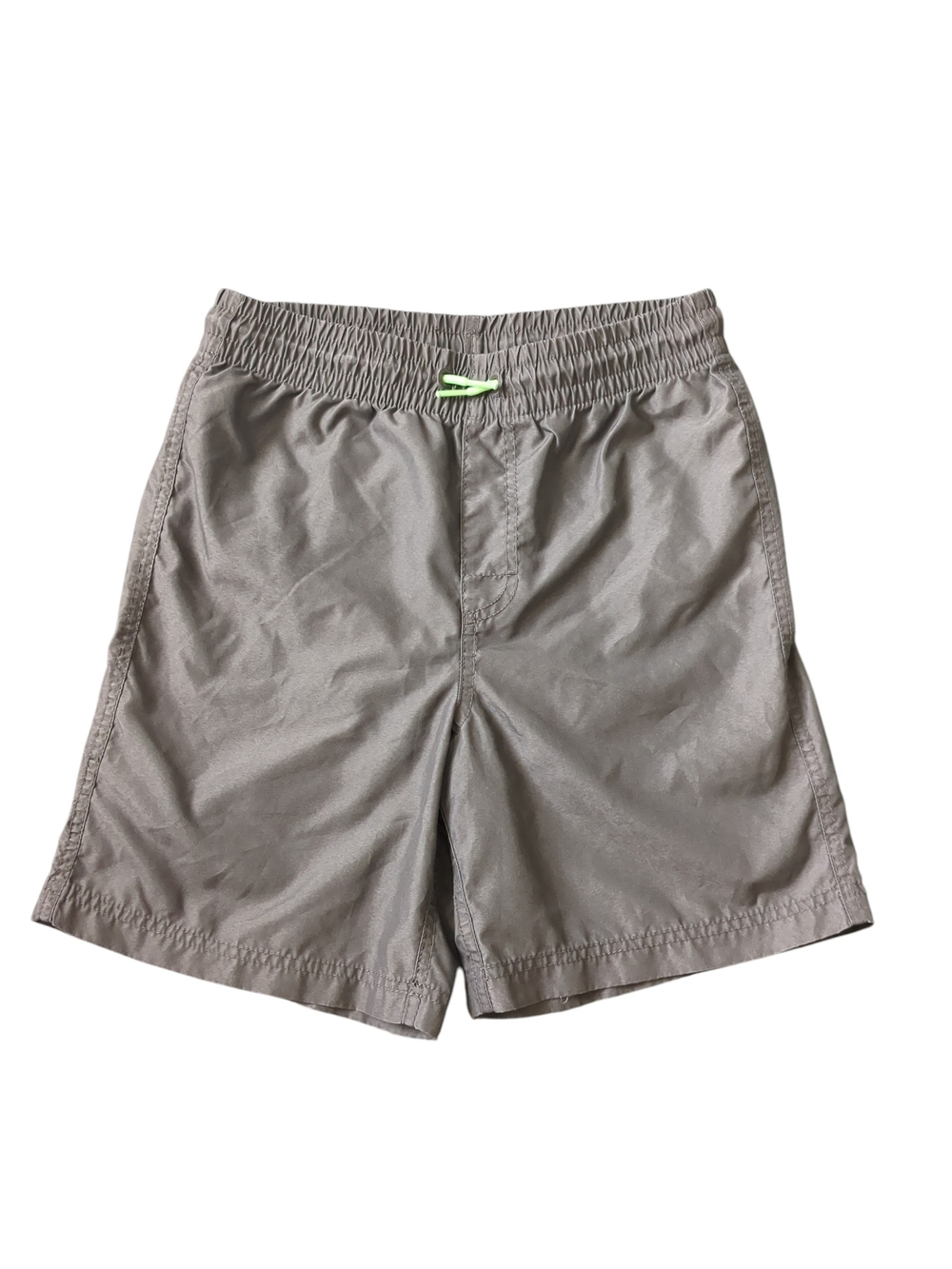 Boys Old Navy Gray Swim Shorts with Neon Drawstring (Size XL 14/16)